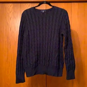 Gap Xl Navy Blue Cable Stitch Sweater